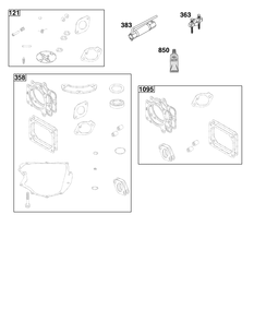 Service Parts And Tools Group Diagram and Parts List for 40N877-0044-B5  Briggs and Stratton Engine
